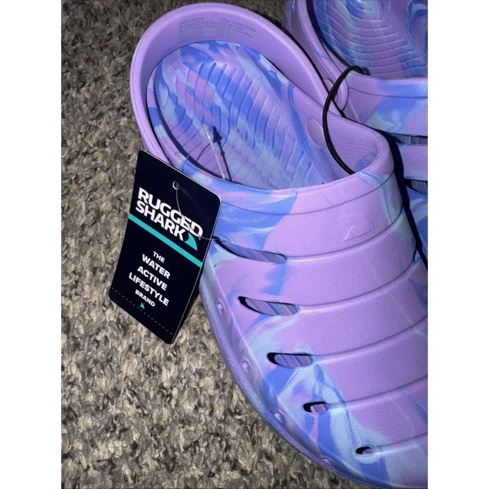 Lot Of 2 Rugged Shark Slip On Swivel Strap Clogs  New Size 3